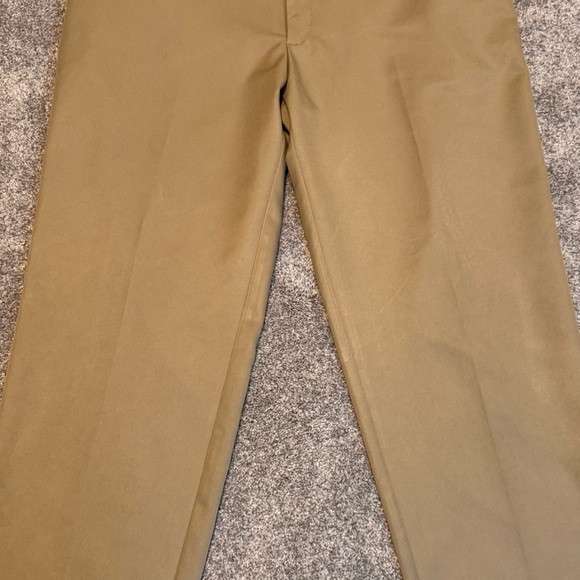 Mens Haggar Dress Pants With Elastic in the Waist 40 x 32 Big & Tall Tan - Picture 4 of 13